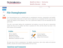 Tablet Screenshot of fileunemployment.org